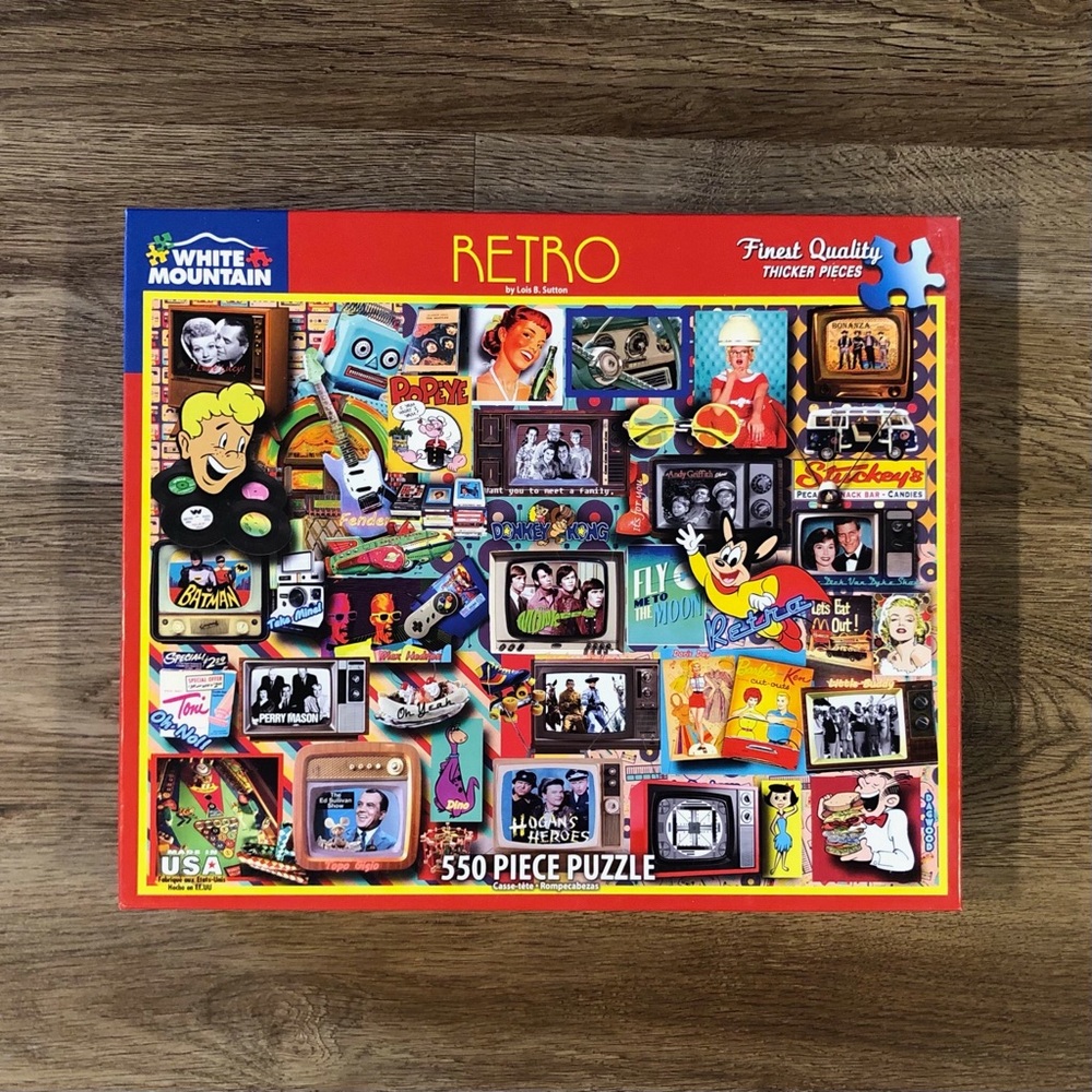 WHITE MOUNTAIN Retro Jigsaw Puzzle